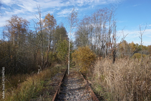 autumn abandoned railway