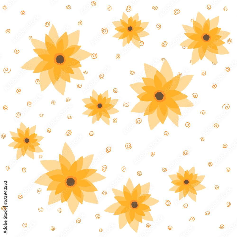 Bright background with daisies, a background with flowers. Seamless pattern with flowers Bright background with daisies, a background with flowers. Seamless pattern with flowers
