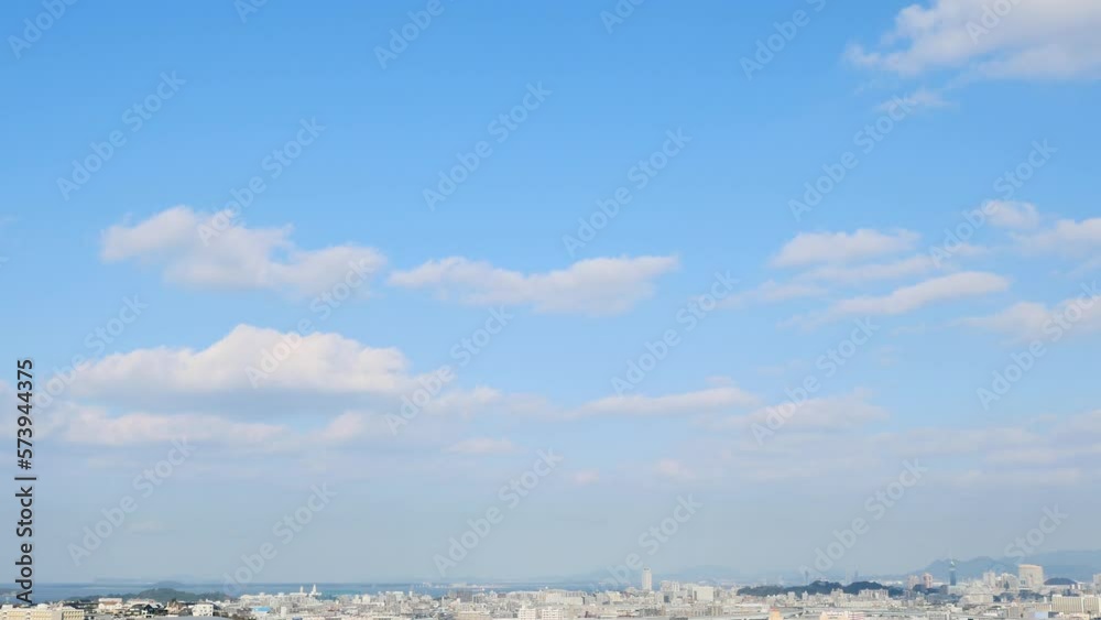 都市風景　福岡市　タイムラプス