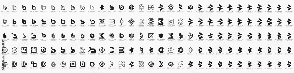 abstract letter B logo icon set. design for business of luxury, elegant, simple. abstract letter B logo icon set. design for business of luxury, elegant, simple.