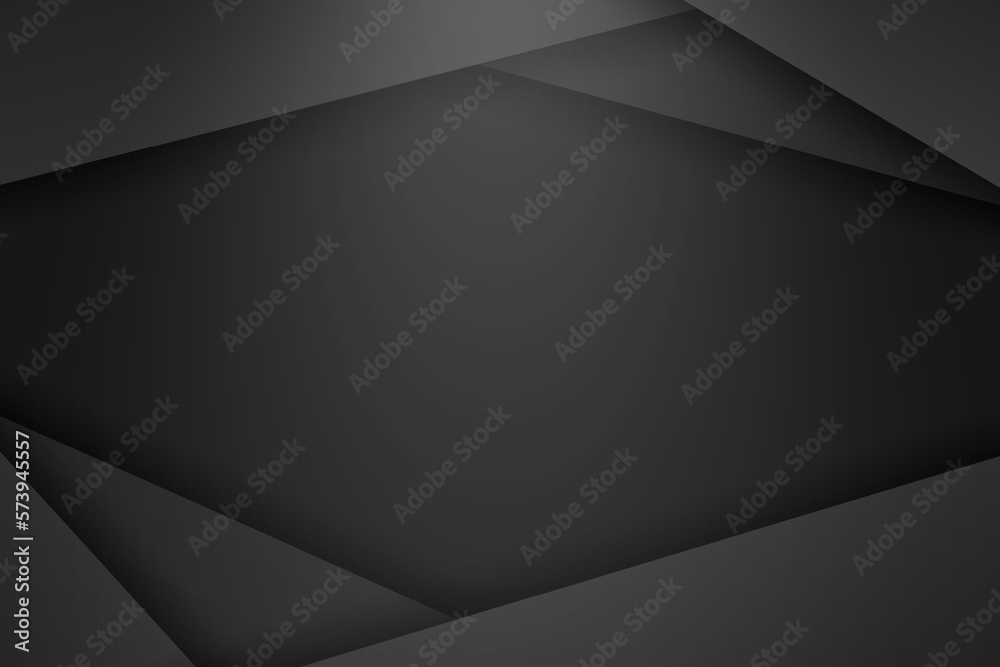 Background with overlapping black paper and shining lights