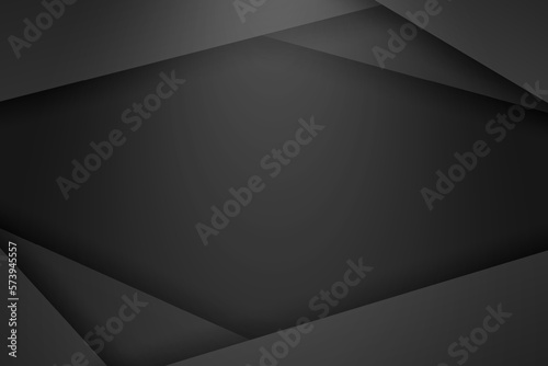 Background with overlapping black paper and shining lights