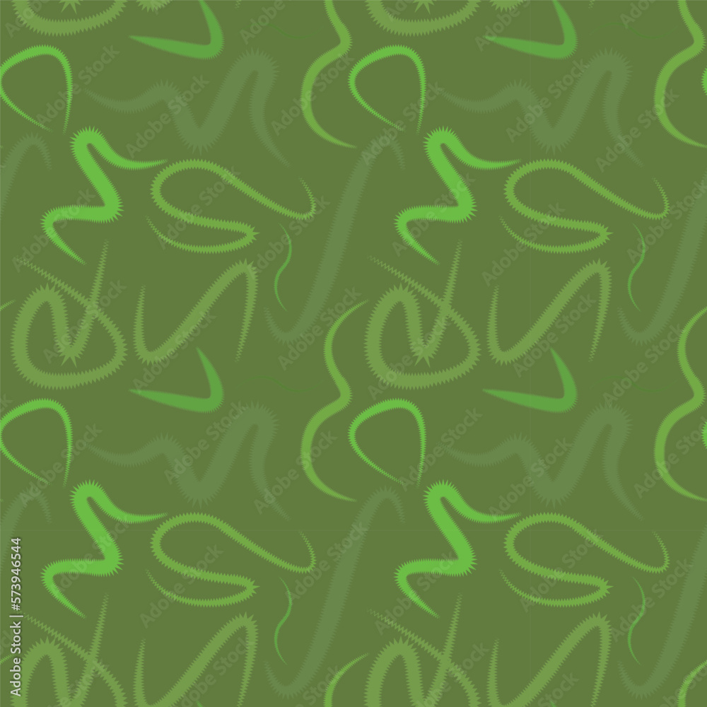 green jelly worms seamless pattern