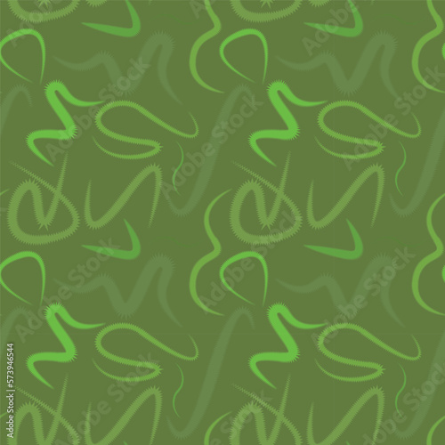 green jelly worms seamless pattern