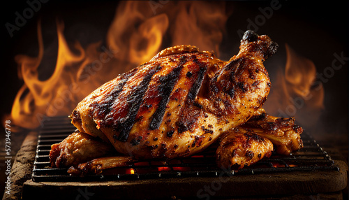 chicken, food meat, steak, roast grilled, generative ai photo