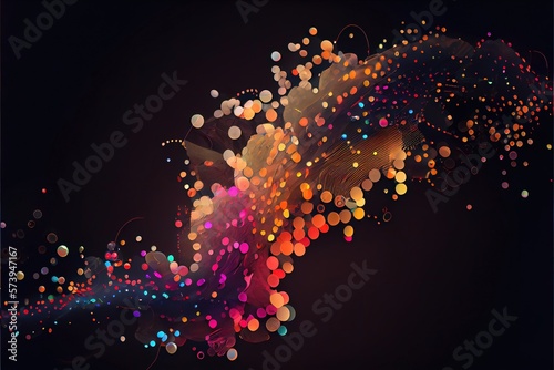 Abstract background with lights. Genarative AI