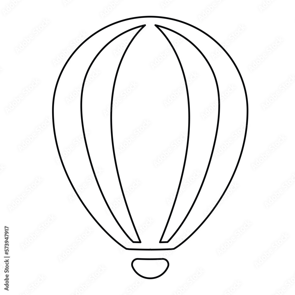 Air ballon vector icon. Transport flat icon Air ballon vector icon. Transport flat icon
