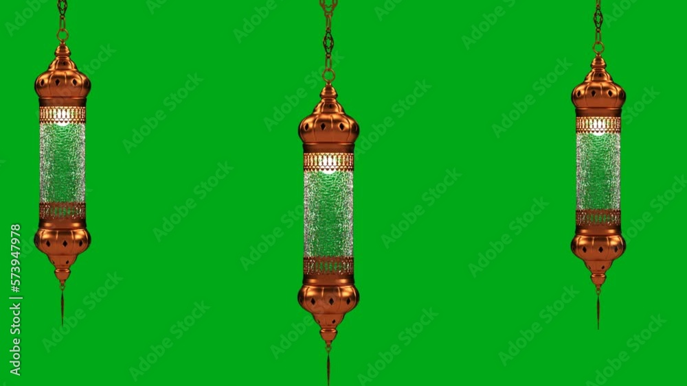 Eid Lantern or Kandela 3d model rotating isolated on green screen, eid mubarak full moon and eid or Ramadan Kareem background, eid mubarak background with moon and lantern Eid Lantern or Kandela 3d model rotating isolated on green screen, eid mubarak full moon and eid or Ramadan Kareem background, eid mubarak background with moon and lantern