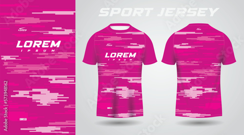 pink shirt soccer football sport jersey template design mockup
