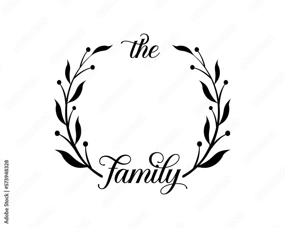 Hand Lettering Family Name Monogram Split Monogram The Family Welcome 