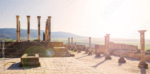 Roman ruins of Volubilis- Meknes province in Morocco