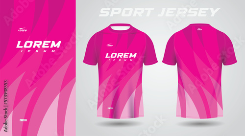 pink shirt soccer football sport jersey template design mockup