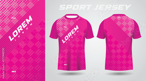 pink shirt soccer football sport jersey template design mockup