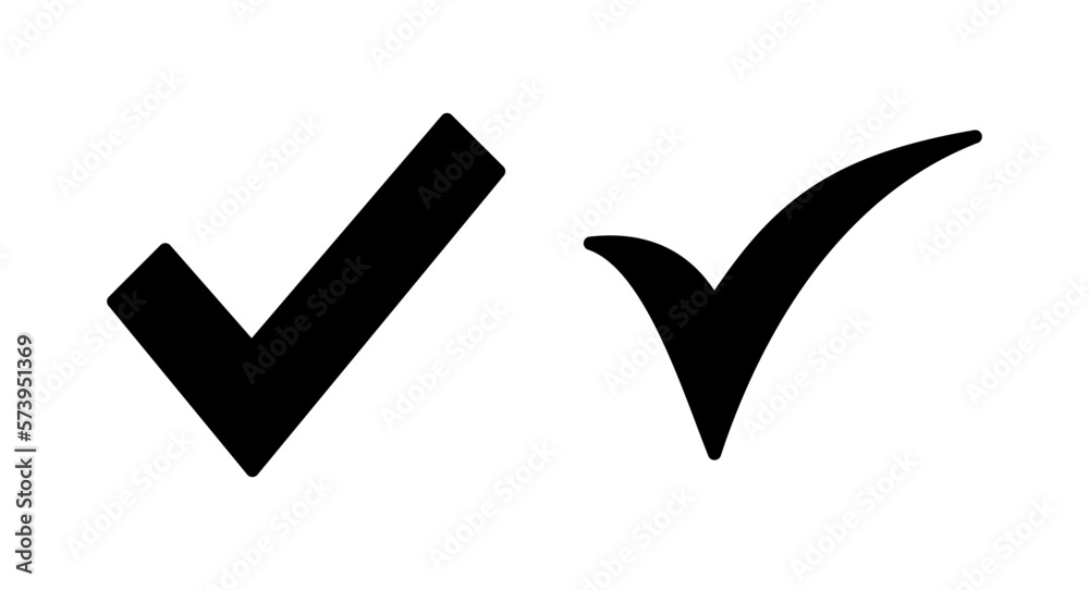 Check mark icon vector illustration. Tick mark sign and symbol Check mark icon vector illustration. Tick mark sign and symbol