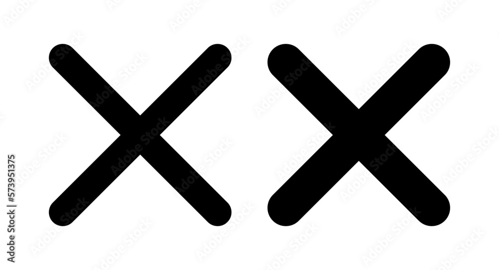 Close icon vector illustration. Delete sign and symbol. cross sign Close icon vector illustration. Delete sign and symbol. cross sign