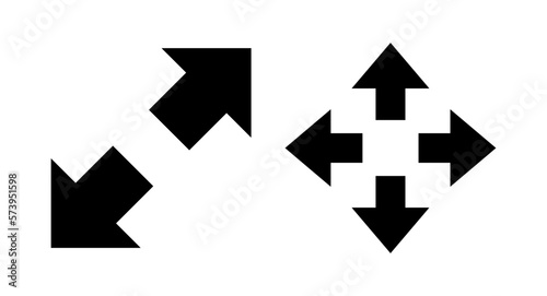 Fullscreen Icon vector illustration. Expand to full screen sign and symbol. Arrows symbol