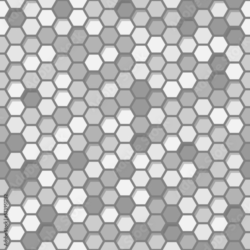 Fototapeta Naklejka Na Ścianę i Meble -  Seamless patter from grey, silver hexagon with shadow. Geometric texture. Abstract mosaic background. Vector illustration for web, print, card, party, design, flyer, poster, banner, web, advertising