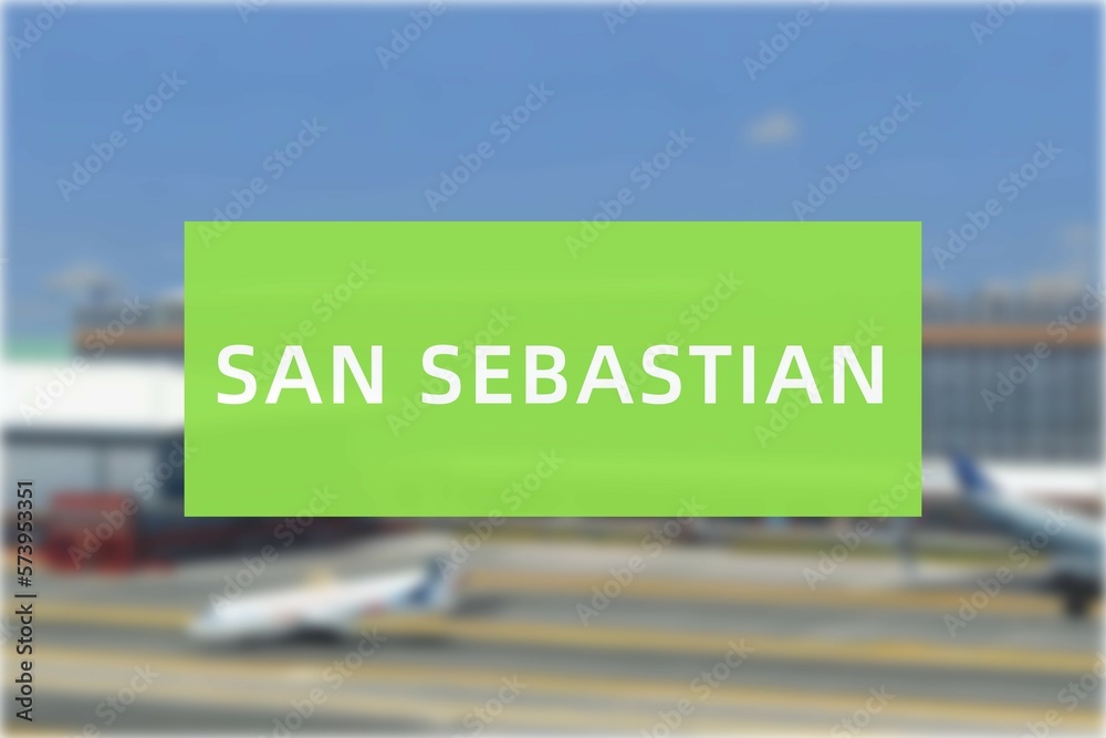Fototapeta premium Airport of the city of San Sebastian