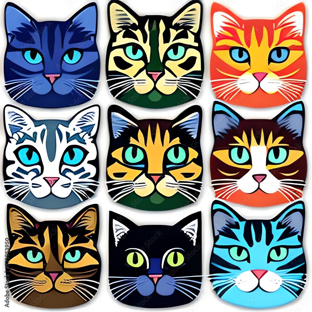 set of cats set of cats