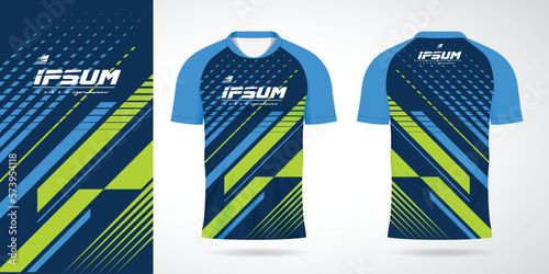 blue green jersey sport design template
