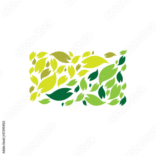 Green Leaves Lanscape Vector Logo