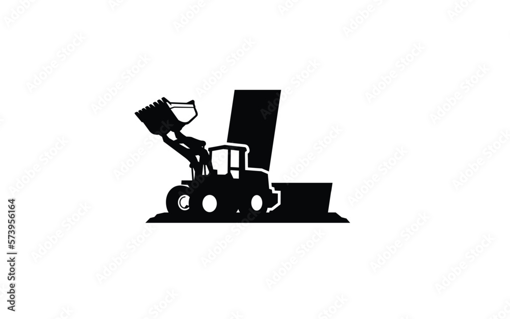 L Logo with loader letter concept for template L Logo with loader letter concept for template