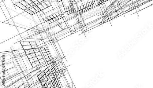 abstract architecture design vector illustration