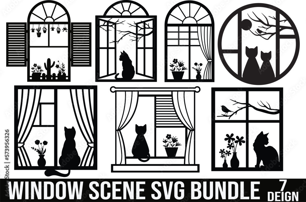 window scene svg bundle window scene svg bundle