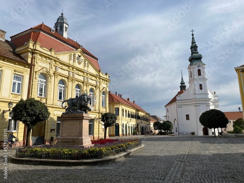 Main square in Szigetvár, Baranya county, Hungary