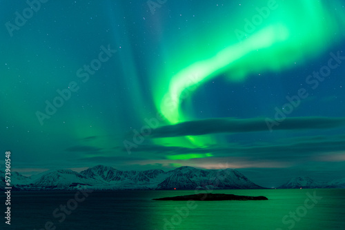 aurora over the sea