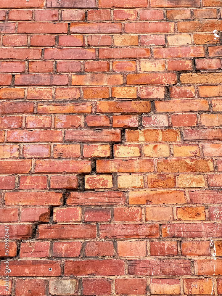 Fototapeta premium Full frame shot of a red brick wall in Berlin