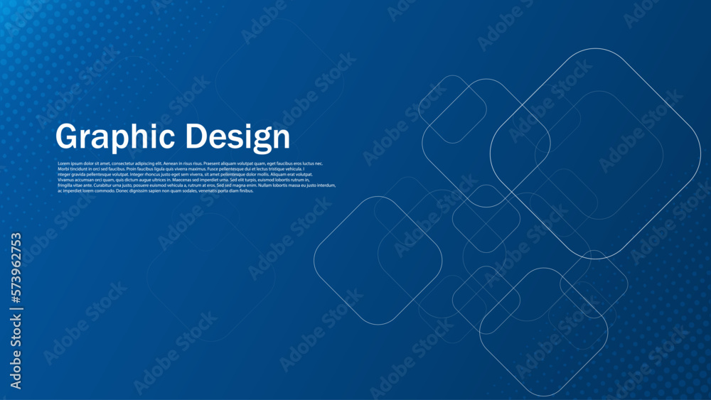 abstract digital concept background, white geometric and halftone with blue background