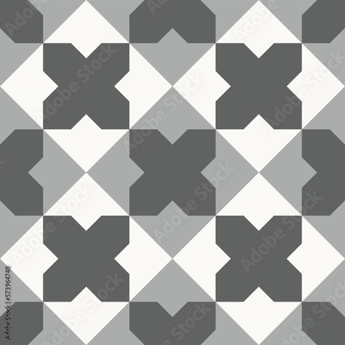 Fototapeta Naklejka Na Ścianę i Meble -  Monochrome geometric seamless patterns