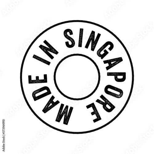 Made in Singapore text emblem stamp, concept background