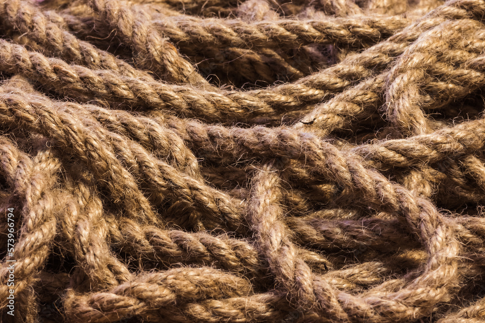 Abstract ropes, cables, hems background, Tangled rope rope background. Jute rope. Shot up close Abstract ropes, cables, hems background, Tangled rope rope background. Jute rope. Shot up close