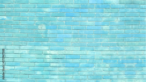 Old blue brick wall background texture close up. Seamless pattern of the abstract colorful blue brick wall