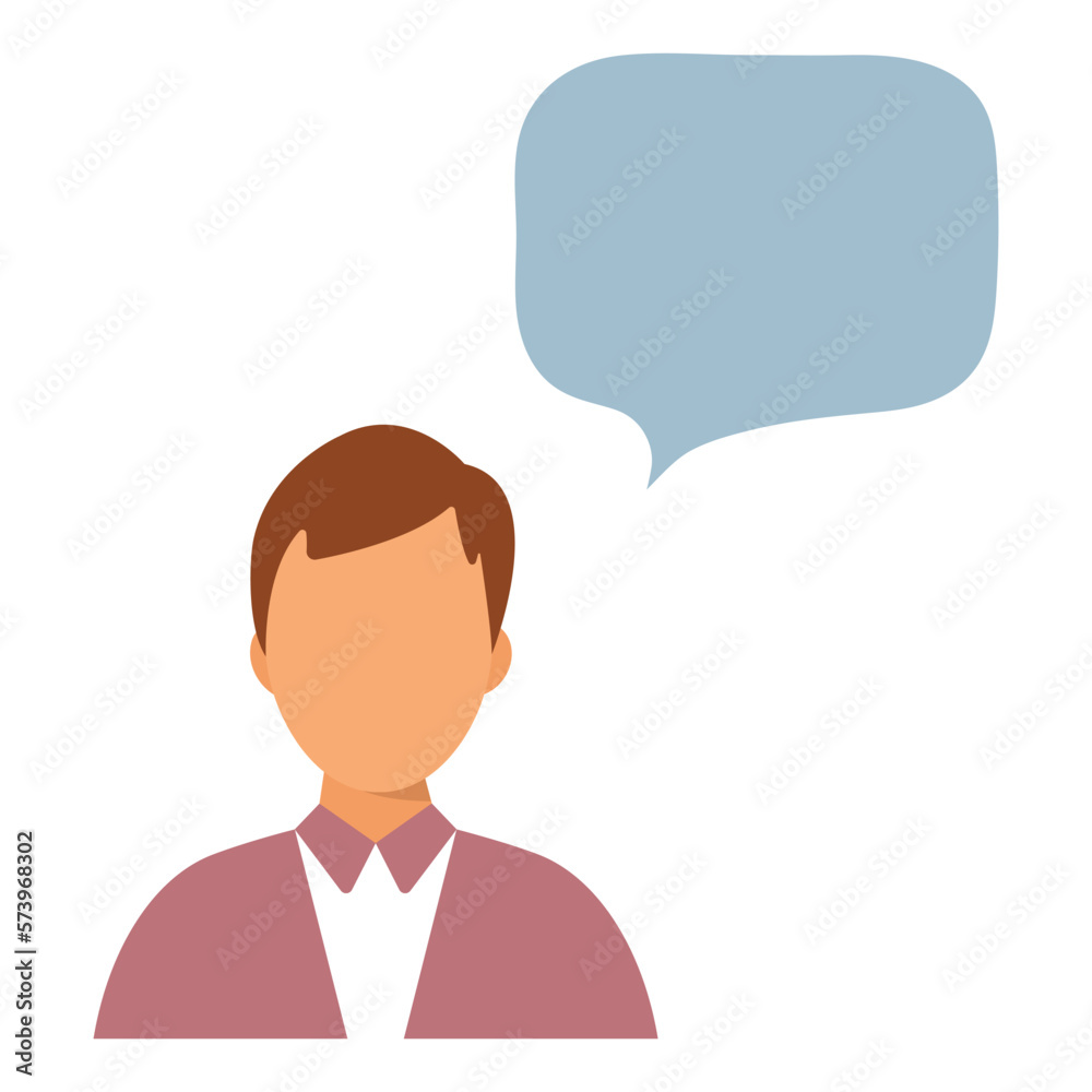 Man with thoughts on a white background. Illustration Man with thoughts on a white background. Illustration