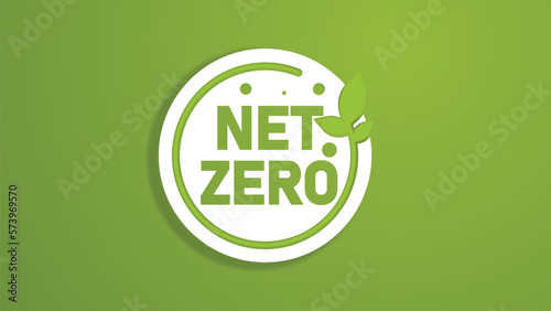NET ZERO banner, carbon neutral and net zero concept. natural environment Long-term, climate-neutral strategy greenhouse gas emissions