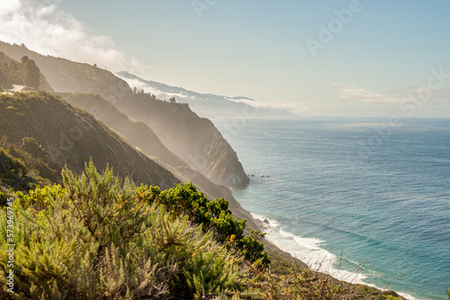 Big Sur coast  south of Monterey during spring in California photo