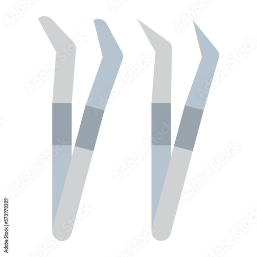 Tweezers Flat Icon