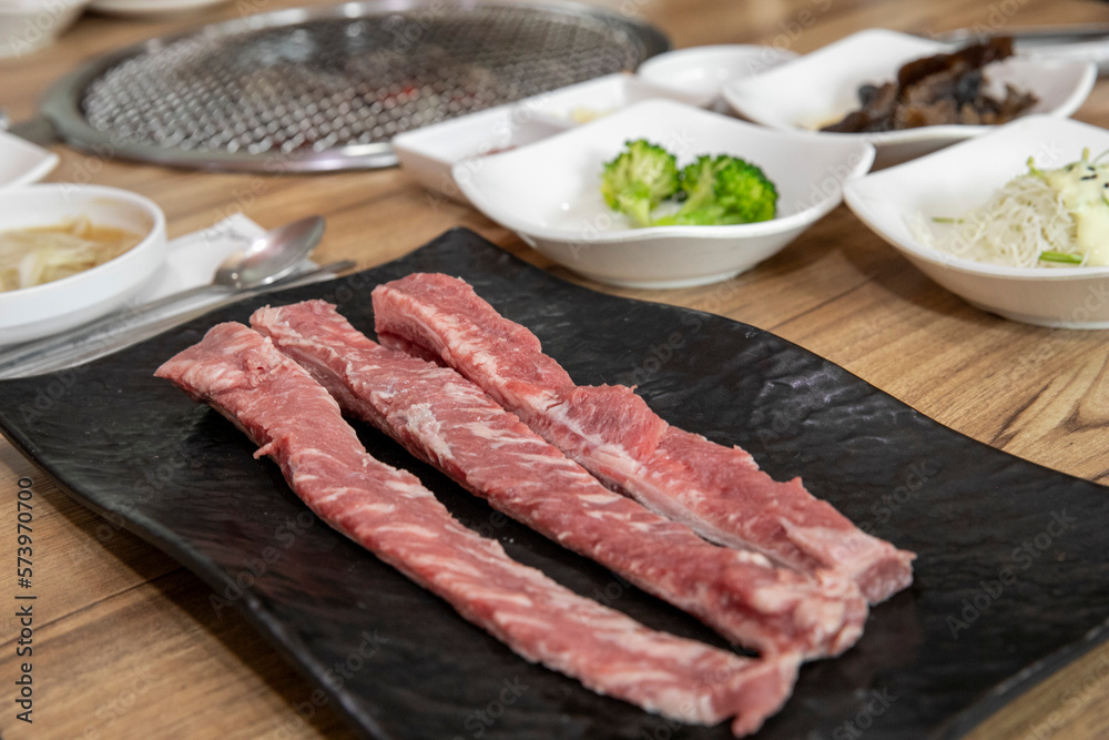 South Korea raw beef rib eye