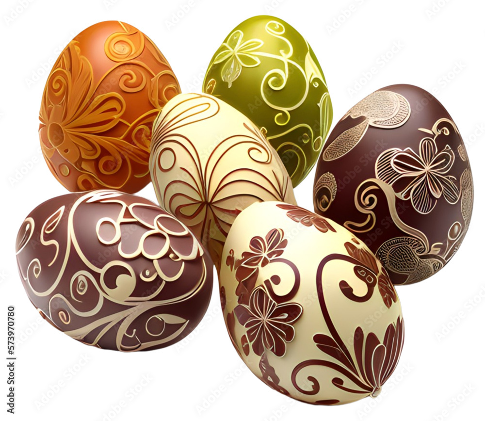 Easter holiday egg vector icons. Spring religion holiday or egghunting decoration isolated objects with painted pattern and ornament of colorful stripes, circles and stars Easter holiday egg vector icons. Spring religion holiday or egghunting decoration isolated objects with painted pattern and ornament of colorful stripes, circles and stars