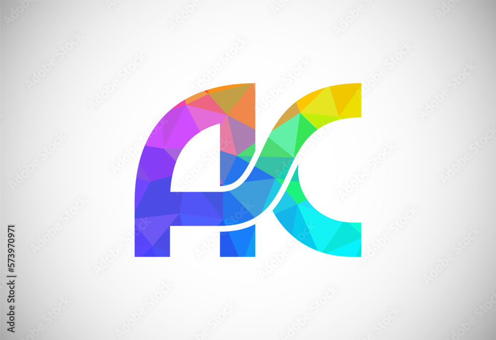 Initial Letter A C Low Poly Logo Design Vector Template. Graphic Alphabet Symbol For Corporate Business Identity Initial Letter A C Low Poly Logo Design Vector Template. Graphic Alphabet Symbol For Corporate Business Identity