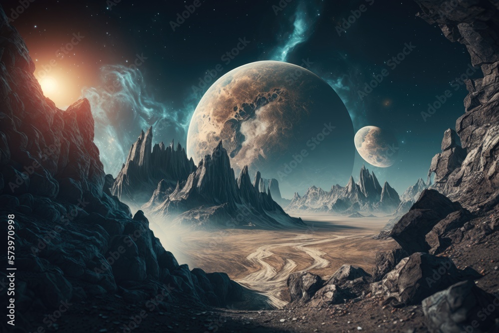 space background showcases a beautiful otherworldly - generative ai