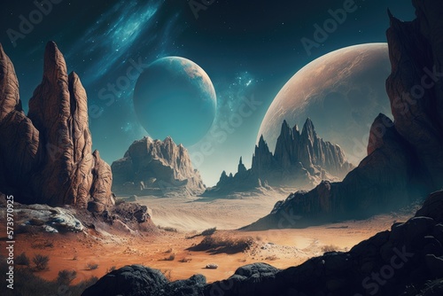 space background showcases a beautiful otherworldly - generative ai