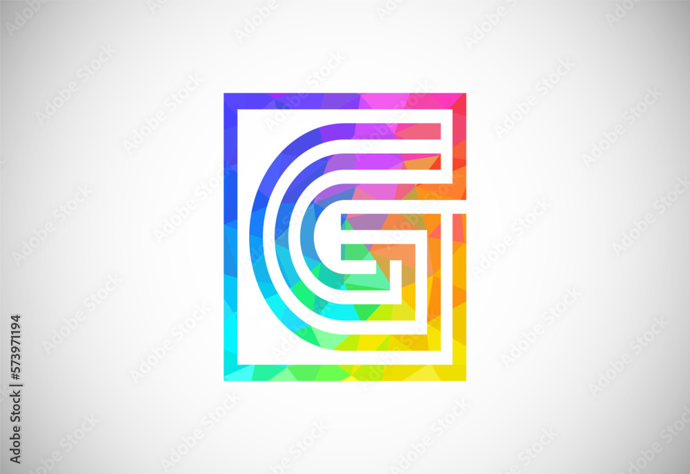 Low poly line letter G. Graphic alphabet symbol for corporate business identity Low poly line letter G. Graphic alphabet symbol for corporate business identity
