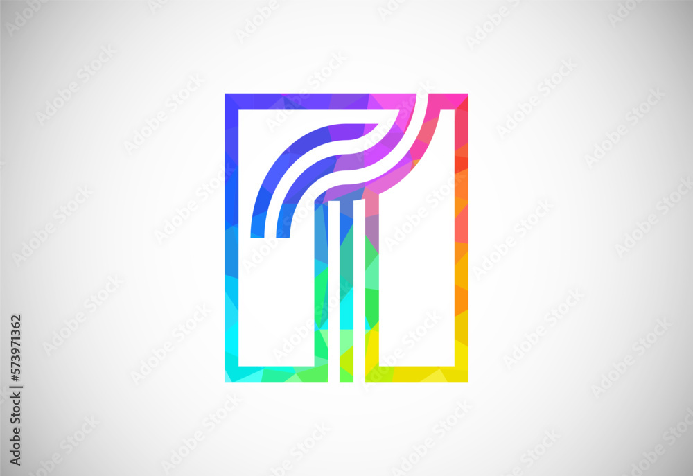 Low poly line letter T. Graphic alphabet symbol for corporate business identity Low poly line letter T. Graphic alphabet symbol for corporate business identity