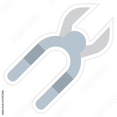 Tooth Pliers Sticker Icon