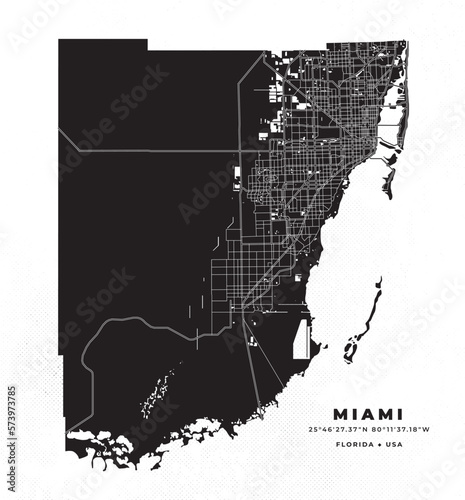 Miami - Dade County Vector Poster Flyer