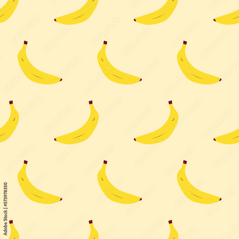 BANANA FRUIT SEAMLESS PATTERN ALL OVER PRINT VECTOR